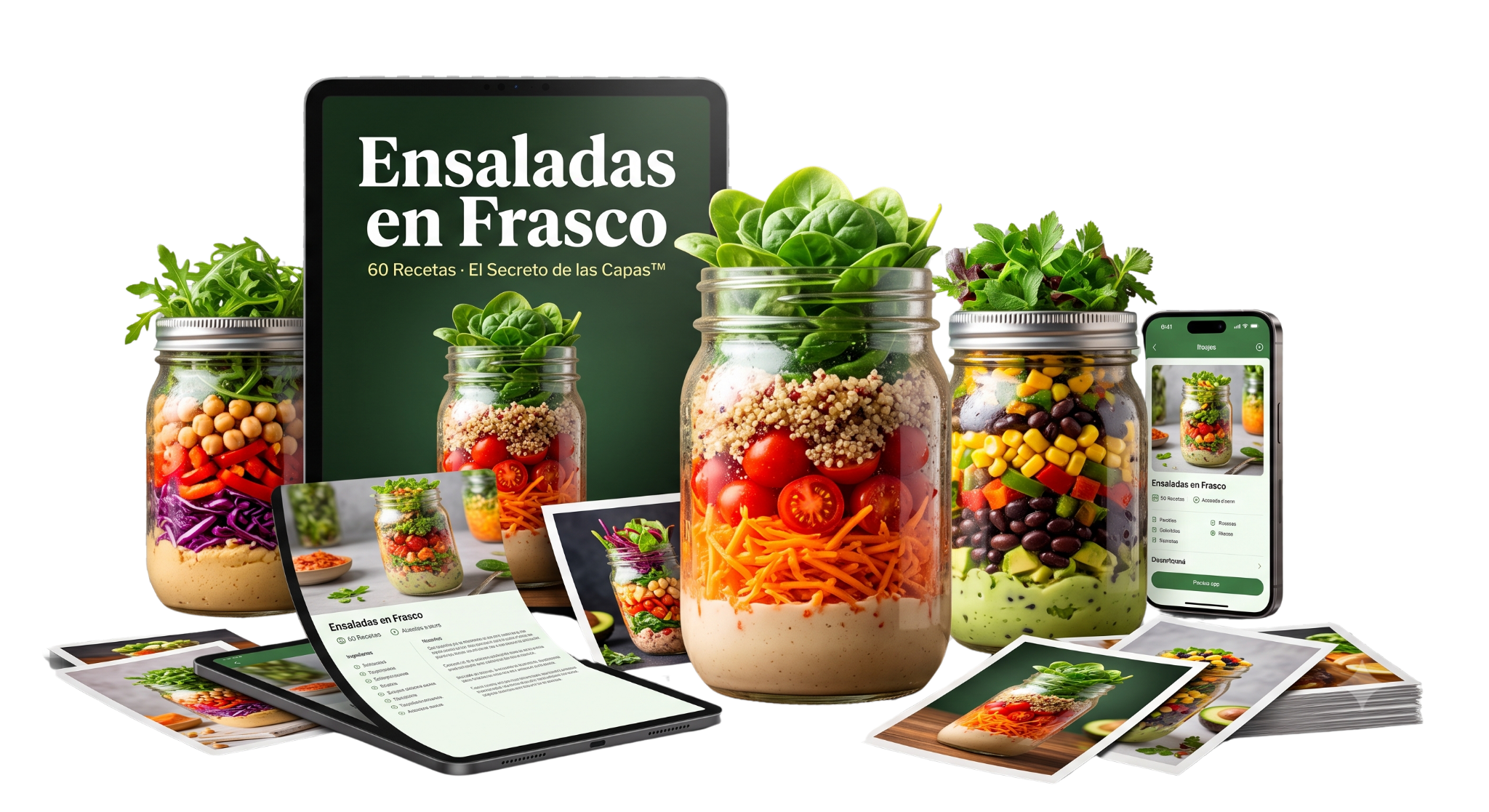 Ensaladas en Frasco — Mockup do produto